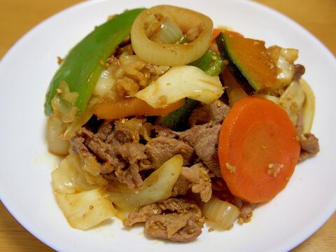 簡単★時短!焼肉のたれで!肉野菜炒め